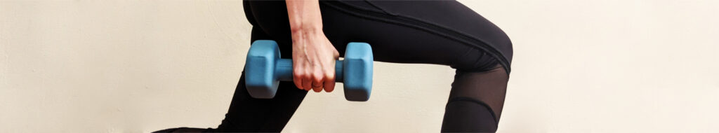 person lunging with a dumbbell - What are the 5 basic strength training exercises?