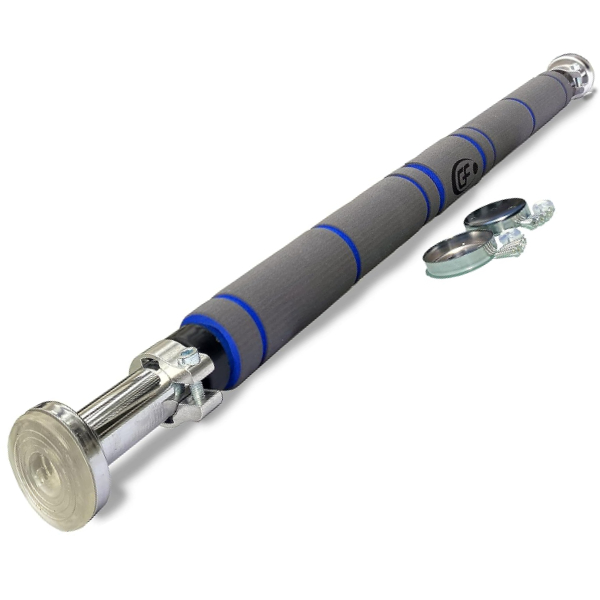 a pull up bar that bolts into a wall or doorway and is padded